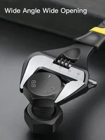 ประแจอเนกประสงค์ปรับได้ขนาด 6/8/12 นิ้ว ผลิตจากเหล็กโครเมียมวานาเดียม ปากตาย ด้ามสั้น แข็งแรงทนทาน สำหรับงานหนัก เครื่องมือช่างในครัวเรือน 4