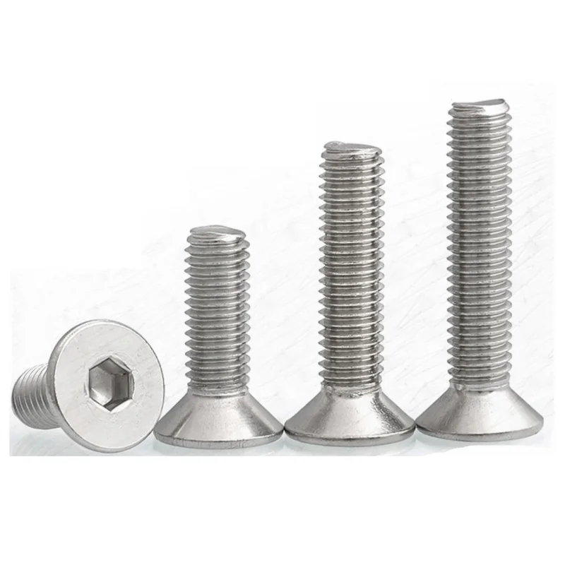2-50 Pieces of 316 Stainless Steel Countersunk Head Hexagonal Screws M2 M2.5  M3  M4   M5  M6   M8   M10