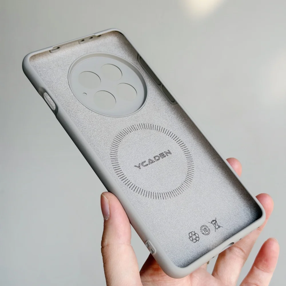 Premium Frosted Silicone Magnetic Phone Case with Wireless Charging Compatibility