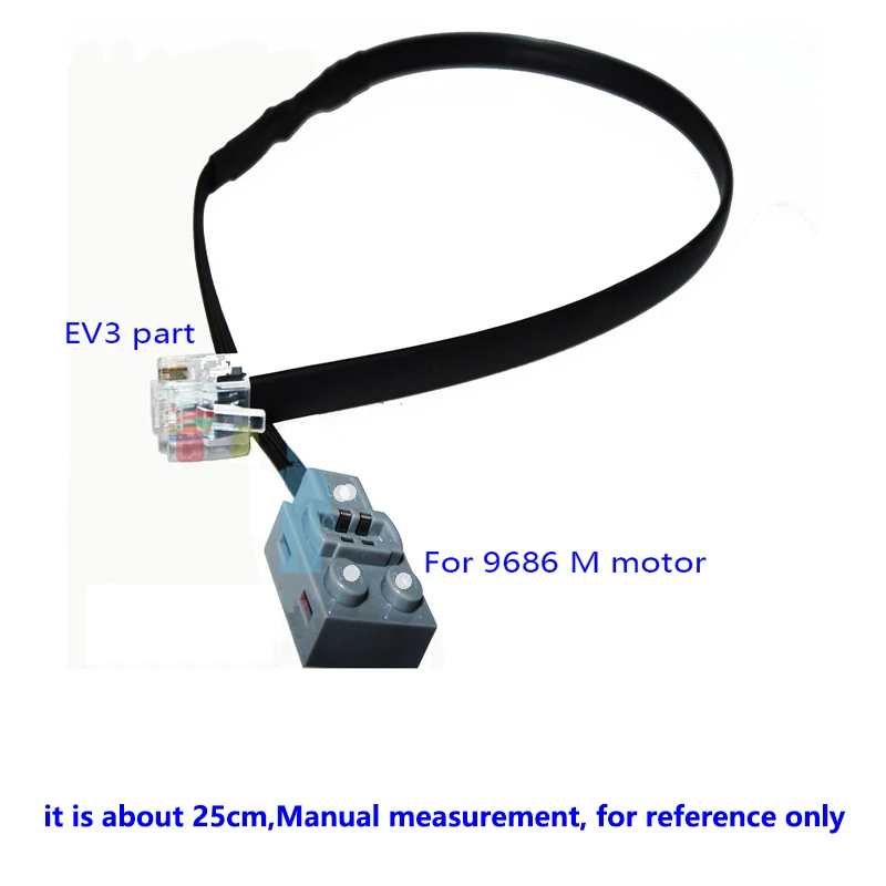 전원 기능 Ev3 9686 PF 익스텐션 케이블 빌딩 블록, 레고 9686 로봇 교육과 호환 가능, 어린이 Moc 브릭 장난감