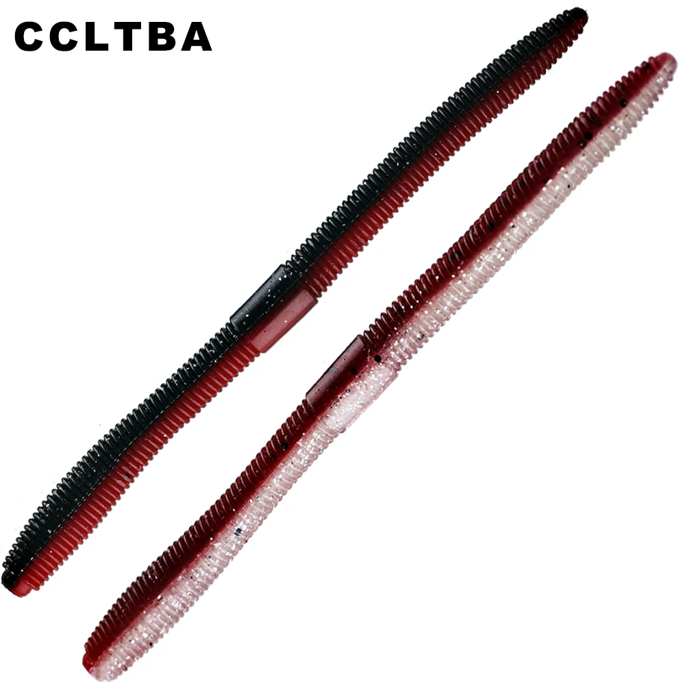 CCLTBA Wurm-Weichköder, 9,8 cm, 13,8 cm, Silikon-Angelköder, 15 Stück, 10 Stück/Beutel, Regenwurm-Weichköder
