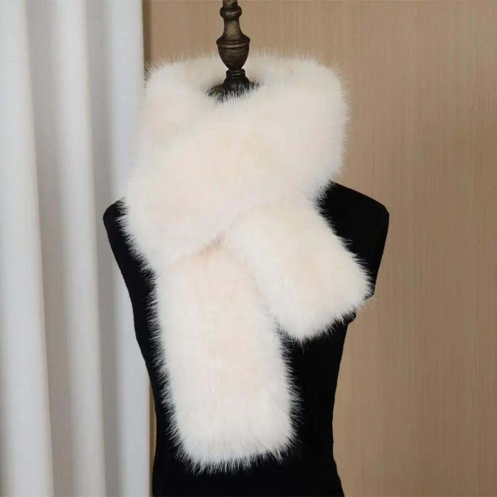 Soft Plush Fake Fur Winter Scarf for Women
