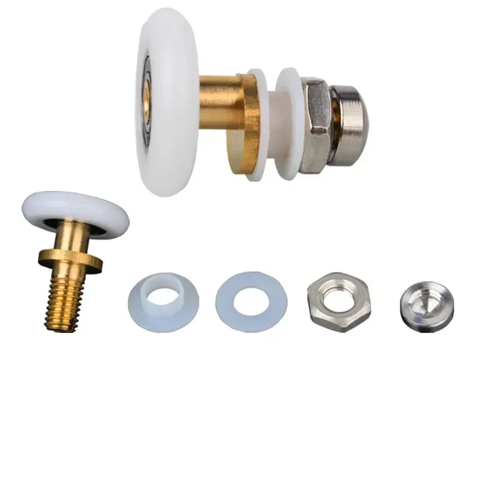 4 PCS 20/23/25/27mm Door Rollers Shower Glass Sliding Door Hanging Wheel Roller Bathroom Sliding Cabinet Eccentric Pulleys