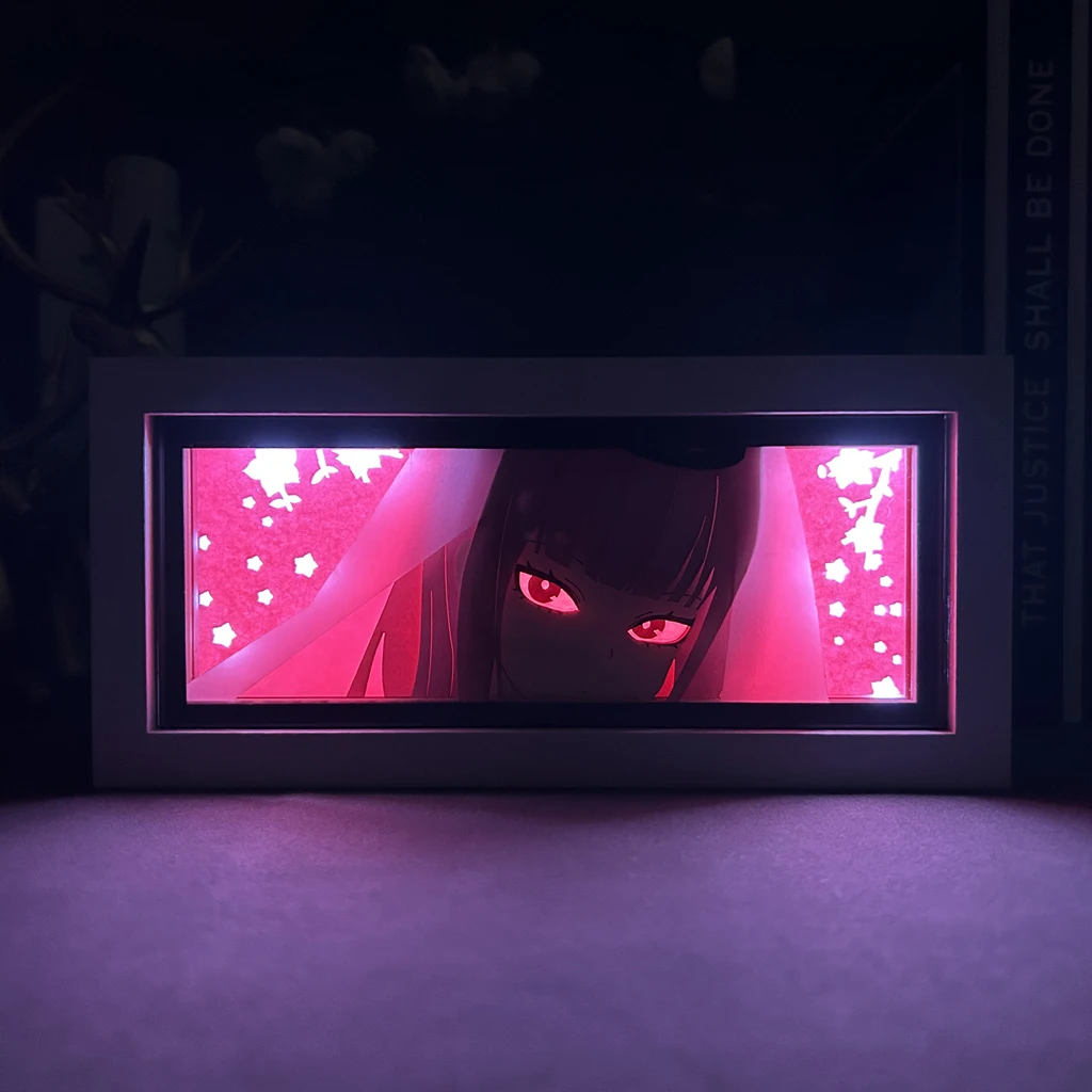 Hololive Mori Calliope Led 야간 조명 상자, Vtuber 가제트 장난감, 가정용 애니메이션 장식, 소녀 램프 종이 컷 라이트 박스 홀로라이브