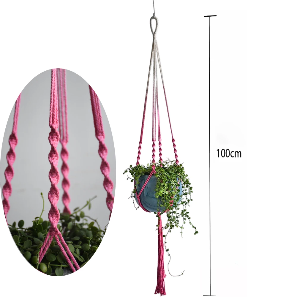 Macrame Plant Hanger Handmade Boho for Indoor