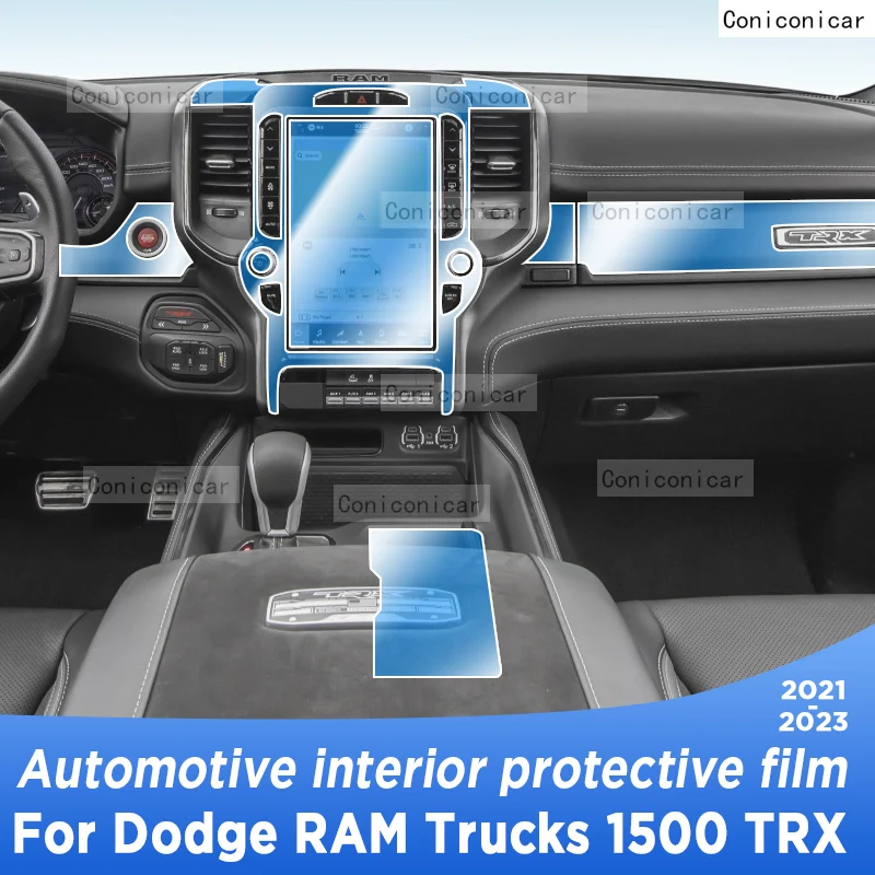 

For DODGE RAM Trucks 1500 TRX 2021-2023 Gearbox Panel Dashboard Navigation Automotive Interior Protective Film TPU Anti-Scratch