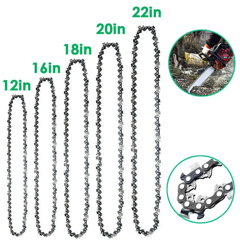 12/16/18/20/22 Inch Gasoline Chainsaw Chain Oil Chainsaw Saw Blade Parts Garden Power Tools High Quality Steel Chainsaws Chains