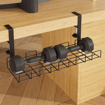 Portaoggetti sotto il tavolo Vassoio per la gestione dei cavi in metallo Organizzatore di cavi per scrivania da casa e ufficio Accessori per la conservazione della cucina senza punzonatura