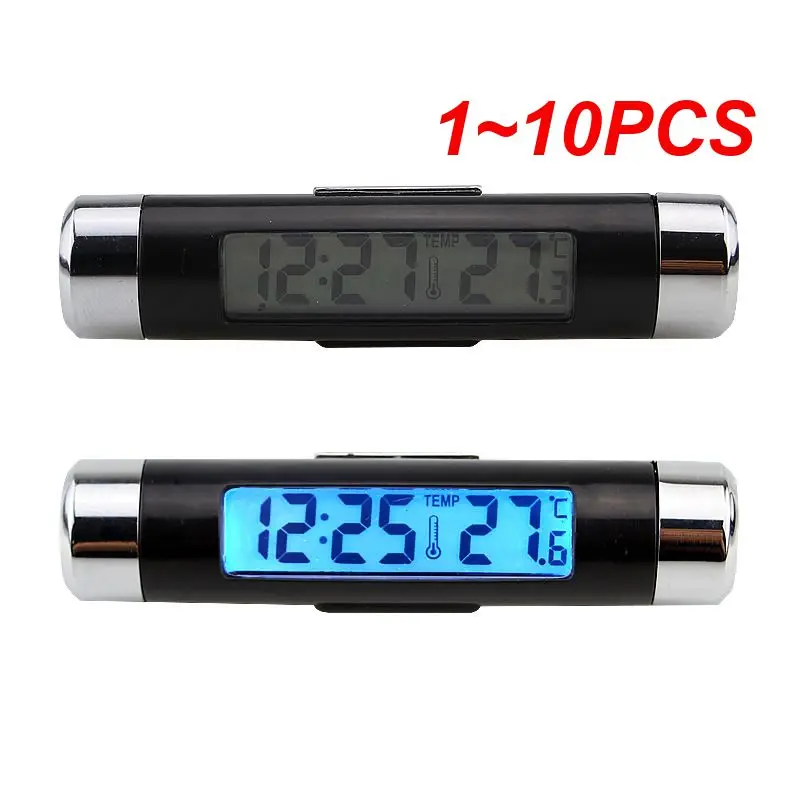 

1~10PCS Car Digital Clock Temperature Display Electronic Clock Thermometer Auto Electronic Clock With LED Backlight Luminous Car