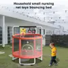 Kids Trampoline with Basketball Hoop, Swing, Sandbag, Ocean Balls, 440lbs Indoor Outdoor Trampoline with Enclosure Net 3