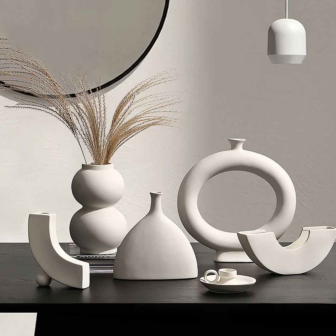 SZYDD Nordic Human Face Vaso in ceramica per piante grasse verdi