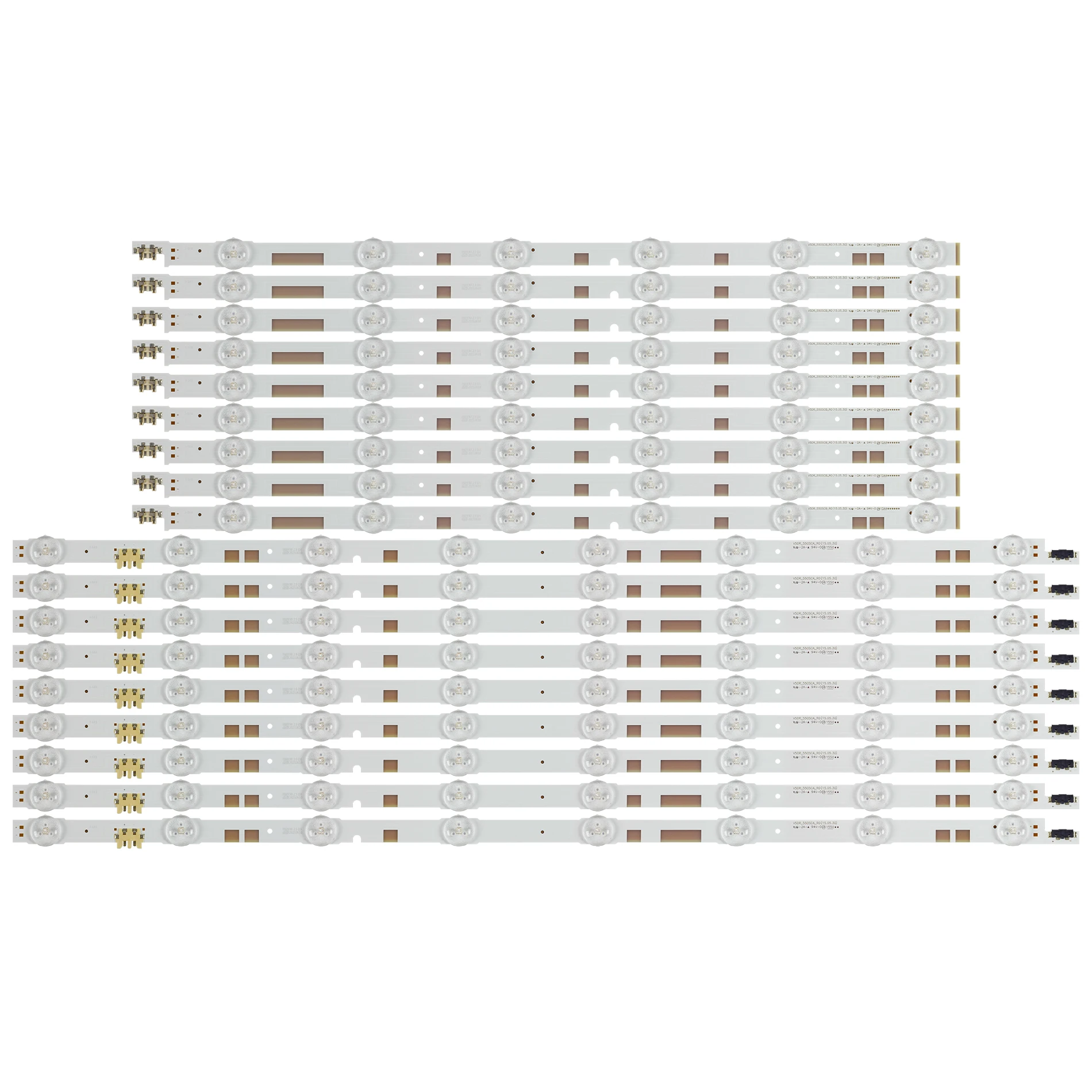 Conjunto de Tiras Led para Un55js7250 Un55js7200f Un55js7200g Un55js700df Un55js700d Un55js7000f Ue55ju6875uxxe 18 Peças Jogo