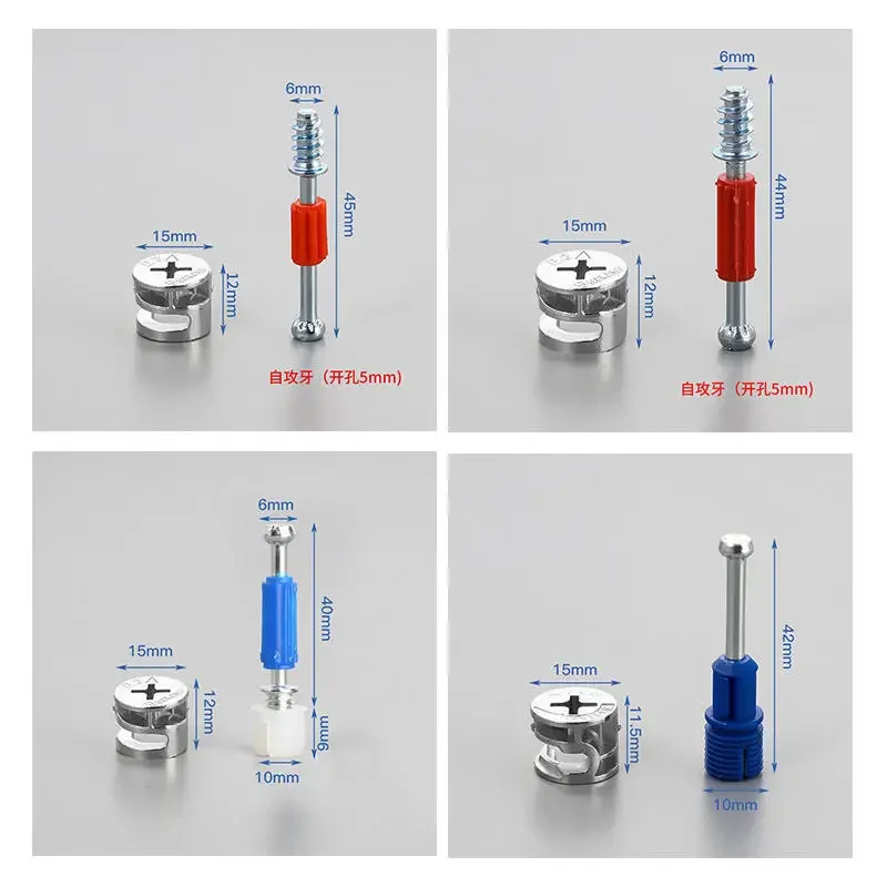 20 세트 3-in-1 가구 커넥터 하드웨어 키트 캠 나사 편심 휠 너트 캠 잠금 너트 목공 프로젝트 용 시스템 고정