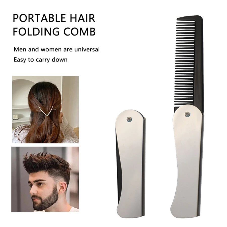 1/2Pcs Folding Beard Combs，Easy Carrying，Fine Tooth Hair Comb ...
