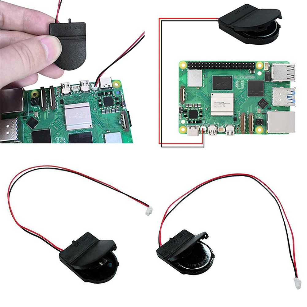 

For Raspberry Pi 5 RTC Battery Box Real Time Clock Holder with Battery/without Battery Battery Holder for RPI 5 Pi5
