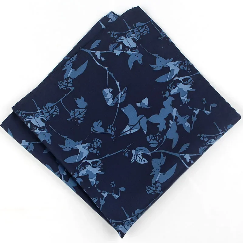 Карманный платок для мужчин и женщин, 34 см, с цветочным принтом