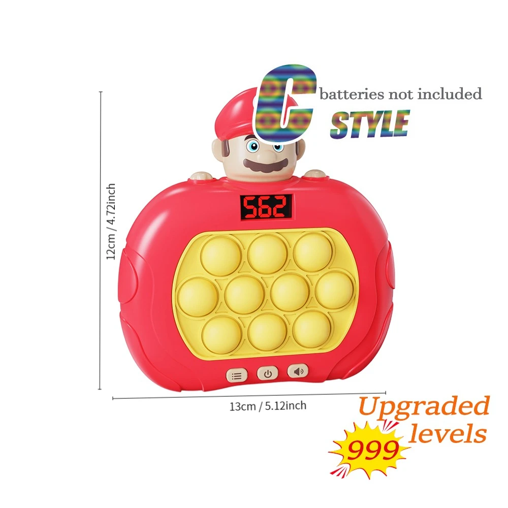 thumbnail image 1 of Juego de burbujas con luz pop para niños y niñas, juguete portátil con asa, regalo para aliviar el estrés, 1 of 5