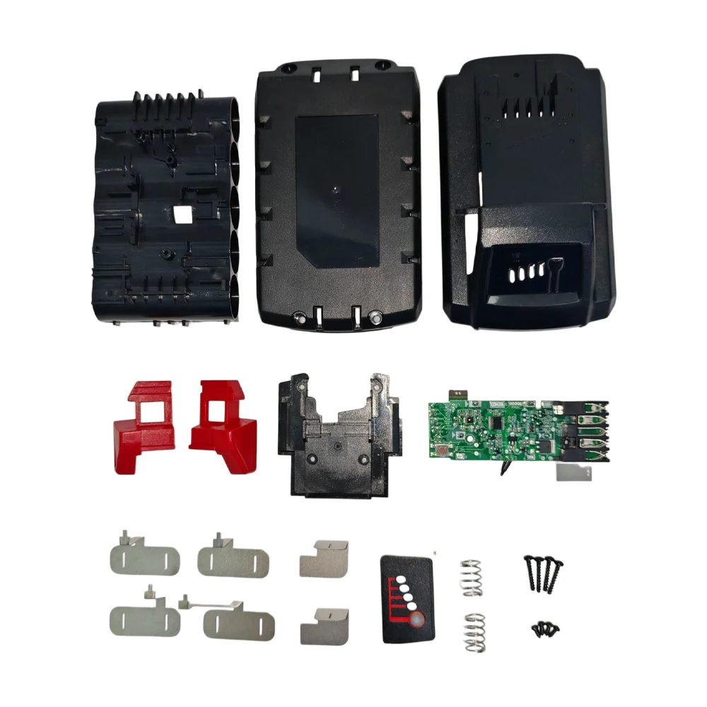 밀워키 M18 18V 4.0Ah 5.0Ah DIY 키트용 교체 배터리 쉘 케이스 (5x 21700 셀, BMS PCB, 니켈 스트립 브래킷 포함)