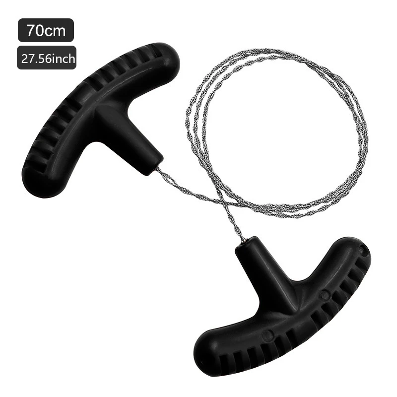 Hand Rope Saw Outdoor Camping Hiking hand rope saw Portable Stainless Steel Wire Saw with Finger Handle Survive Tool camping accsesorios