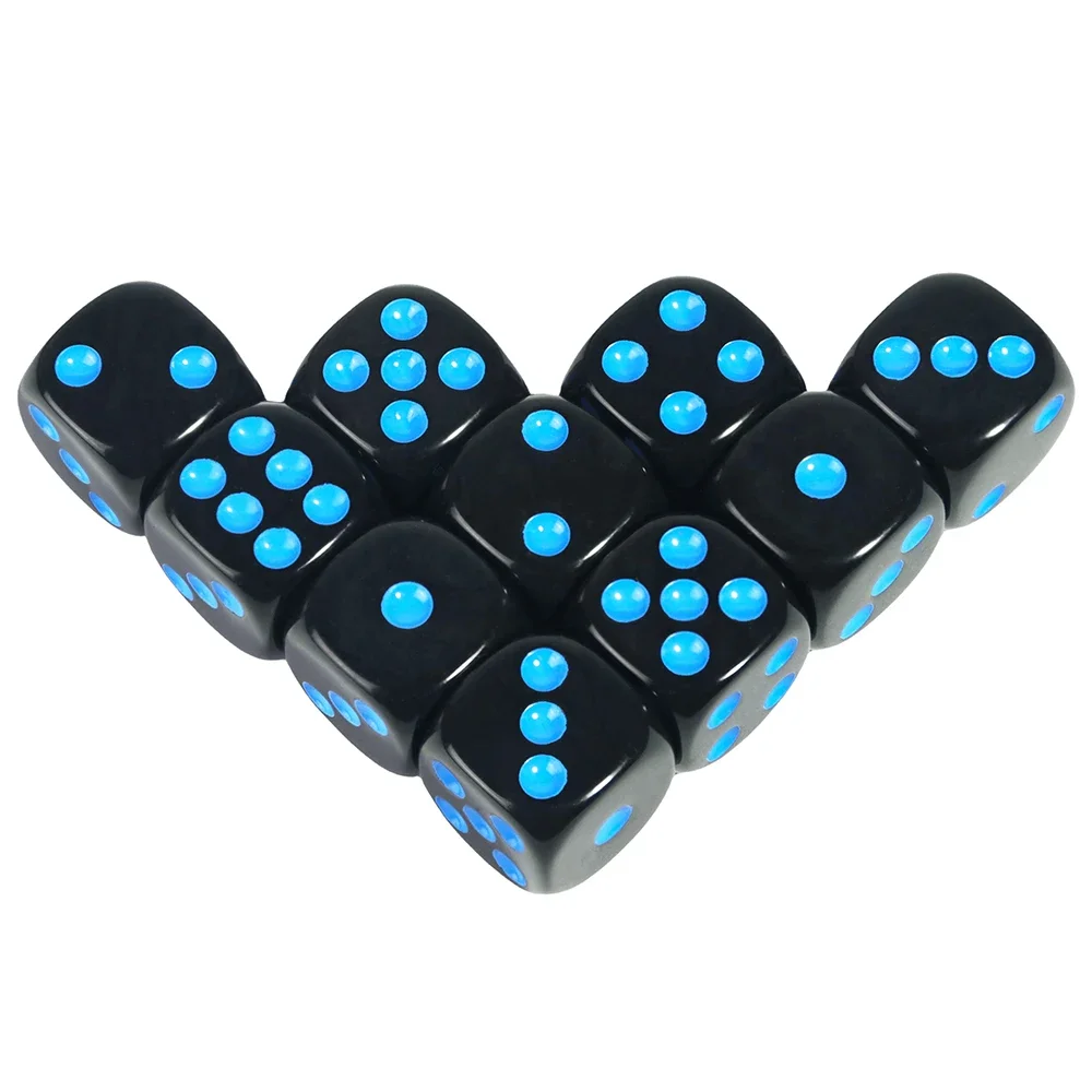 Rounded Corner Six-Sided 16mm Game Dice for Board Games, RPGs, and Educational Use