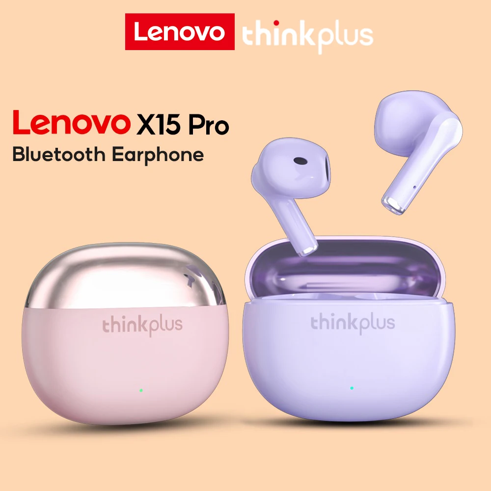 Lenovo x15 pro tws bluetooth 5 1 wireless earphones anc noise canceling