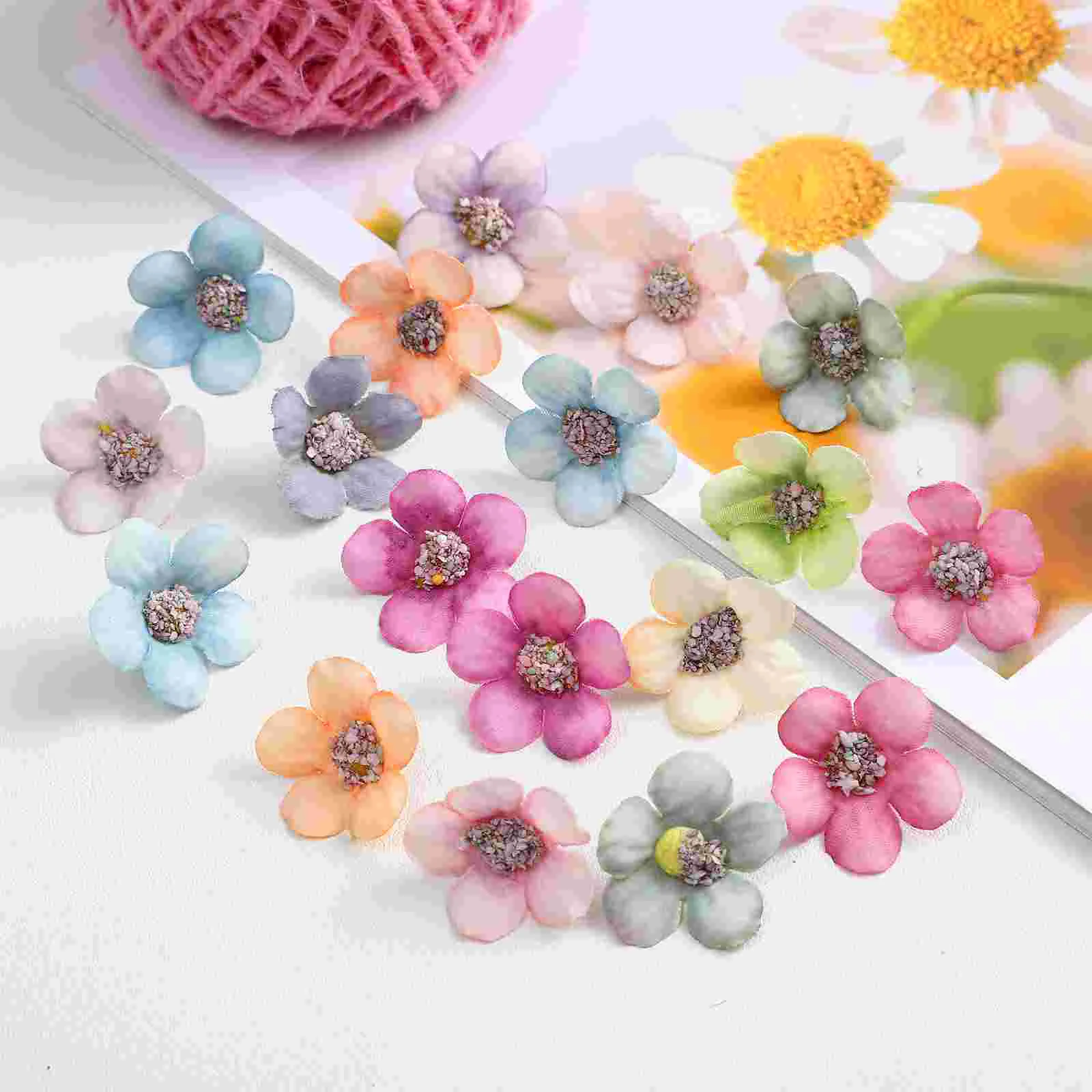 

Artificial Flowers Mini Daisy Flower Heads Artificial Flowers Heads DIY Craft Making Flowers Heads Decoration for Wedding