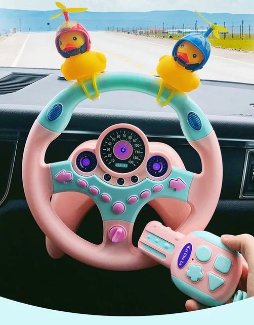 Kinder elektrische Simulation Lenkrad Spielzeug mit Licht und Ton pädagogische  Kinder Co-Pilot Kinder Auto Spielzeug Gesangs spielzeug Geschenke -  AliExpress