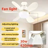 Household detachable fan blades, small fan, restaurant bedroom, intelligent remote control ceiling fan, wind and light adjustmen 1
