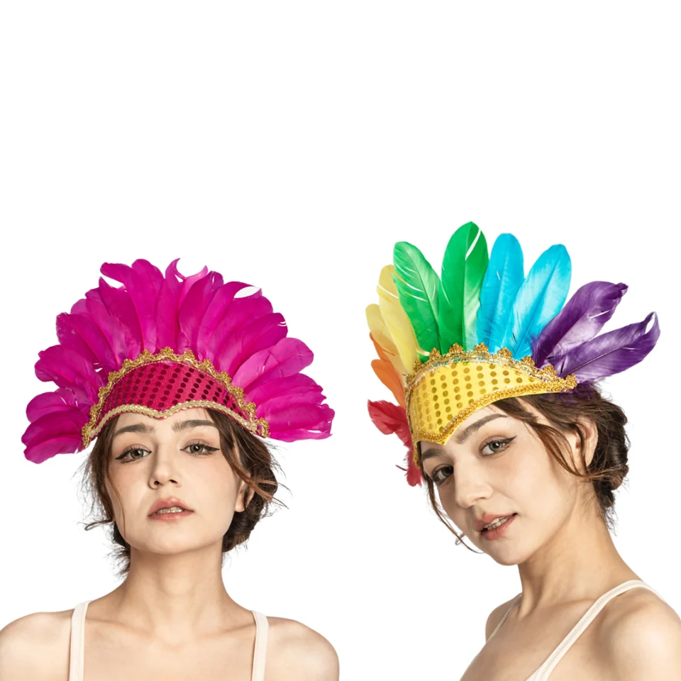 Carnaval-haarband voor dames, fascinatorhoed bloem, carnaval, mesh veren, hoofdtooi, bloemen, rood, wit, hoofdband, clip, haaraccessoires voor theeparty, kerk, bruiloft, accessoires