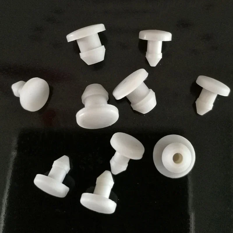 1-10Pcs White Silicone Rubber Caps T Type Plug Cover Conical Snap-on Gasket Blanking End Seal Stopper Tube Inserts Bung silicone rubber plugs,rubber caps,silicone rubber caps