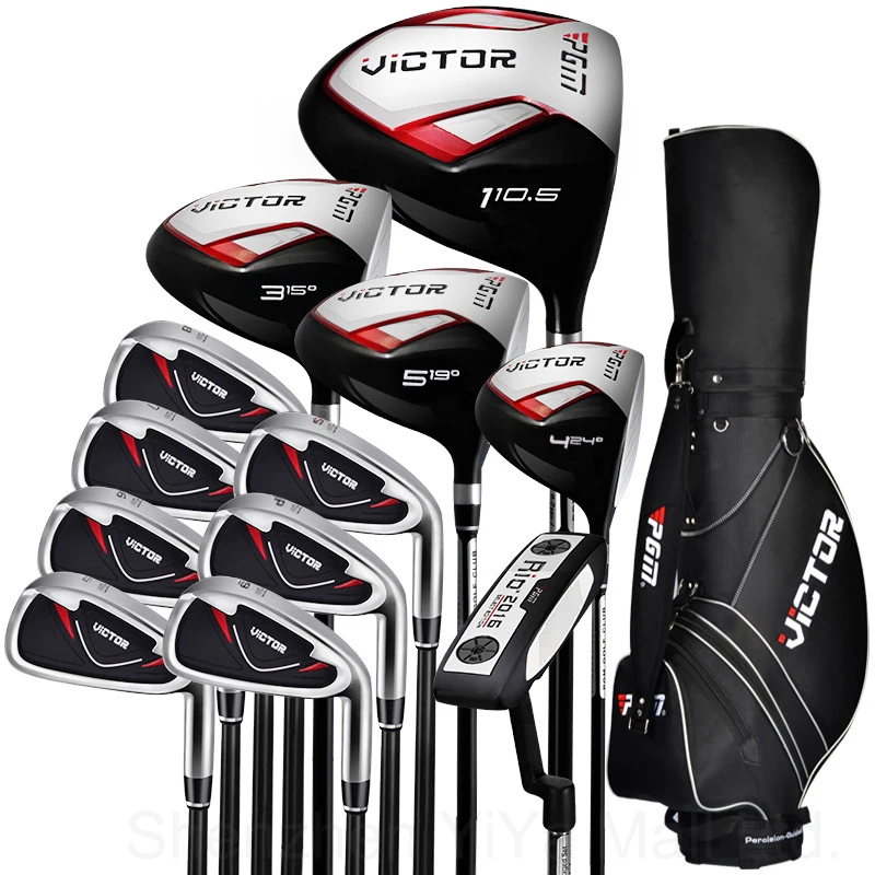 

PGM-Victor Golf Adult Cue Kit Junior Clubs Golf Driver Men's Complete Set Clubs /Covers Full Set Putters Wood Irons Standard Bag