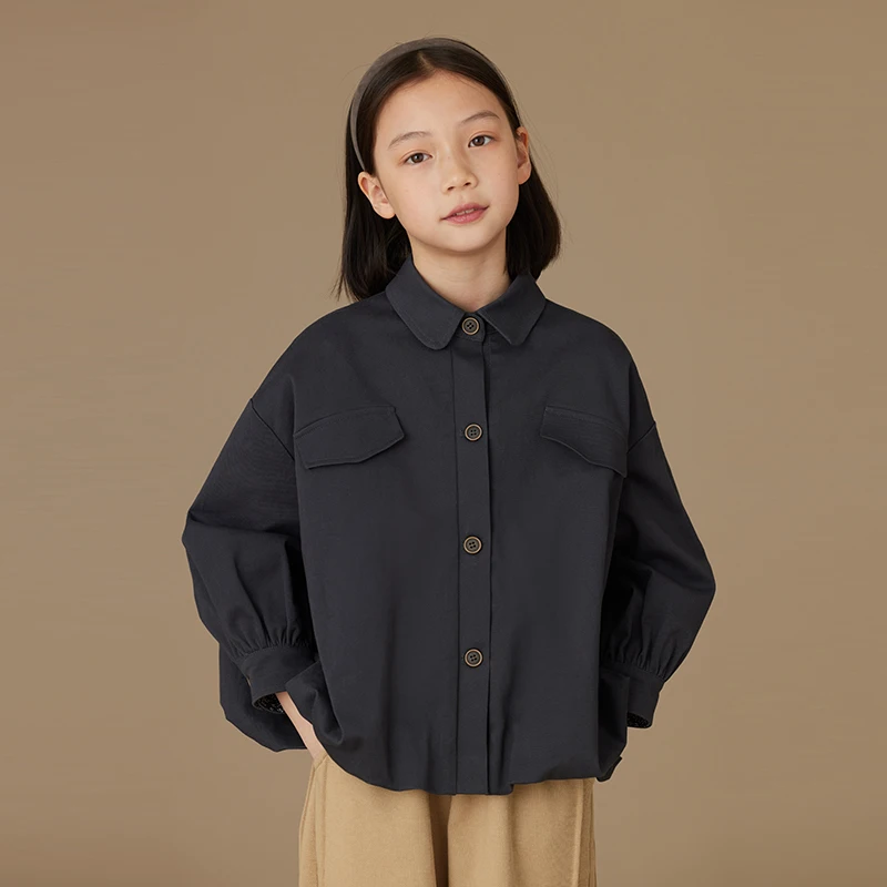 

Детская одежда, куртки, пальто, куртка, Ранняя весна 2024, новые продукты, повседневная детская куртка с эластичным подолом и лацканами