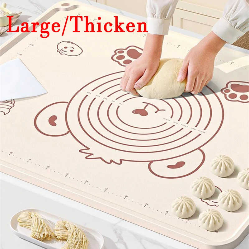 Thicken Oversize 70/65/50cm 실리콘 베이킹 매트 페이스트리 롤링 반죽 패드 주방 크레페 피자 반죽 비 스틱 팬 페이스트리 매트