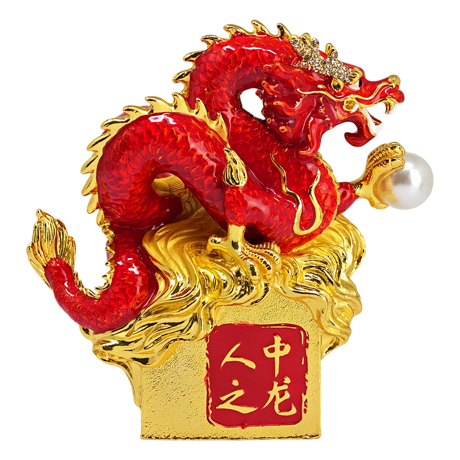 Feng Shui Dragon Among All Men Amulet Statue Wealth and Successful Career Powerful Energy Figurine 5