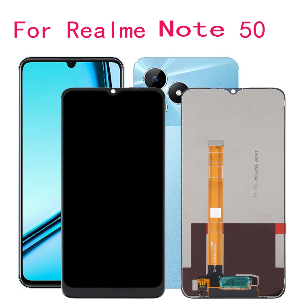 

ЖК-дисплей сенсорный экран дигитайзер стеклянная панель для Realme Note 50 RMX3834