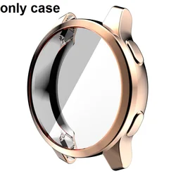 Versatile Silicone Watchband with Protective Case and Strap Combo for Venu 2S (Rose gold)