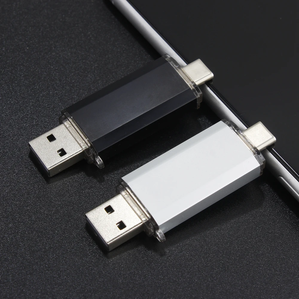 대용량 타입-C 2 in 1 OTG 128GB 64GB 펜드라이브 고속 USB 플래시 드라이브 OTG 펜 드라이브 64GB 128GB USB 플래시 드라이브 선물