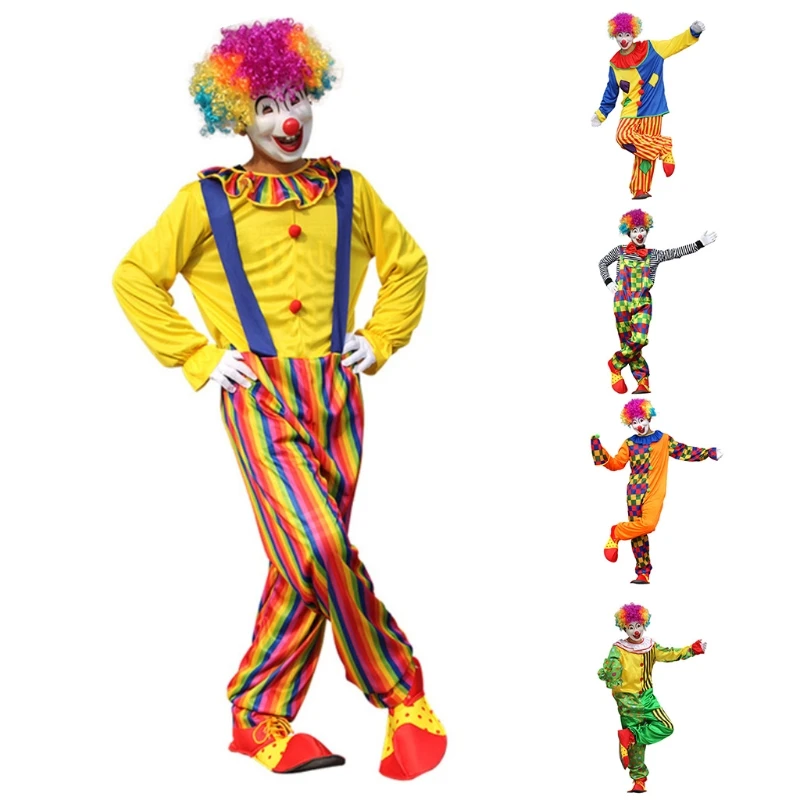 Deluxe Costume Clown Movie Adult Costumes Creepy Clown Men's Halloween