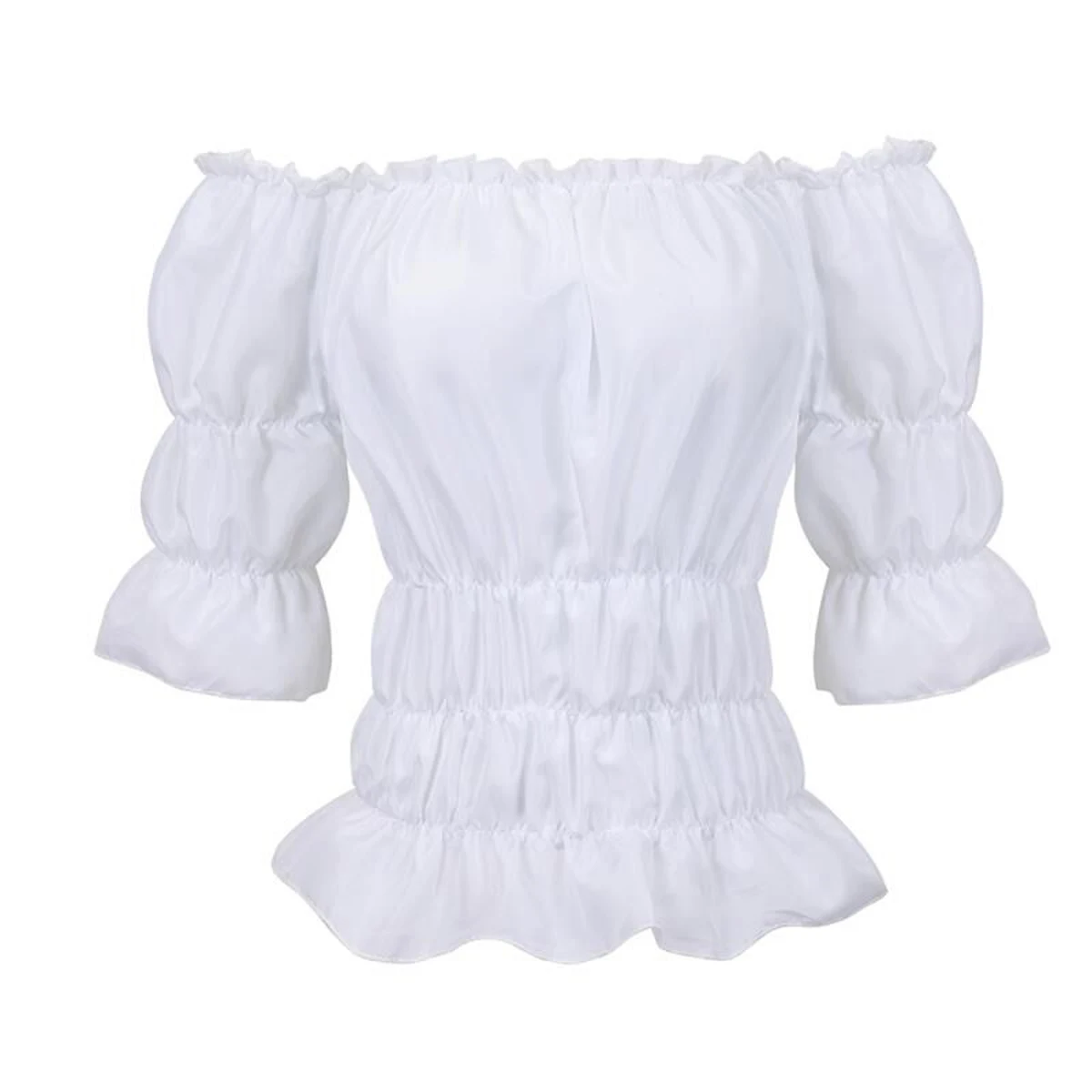 Steampunk Corset Renaissance Blouse 2 Piece Outfits Bustiers Straps with Pirate Shirt Set Gothic Costumes for Women Plus Size