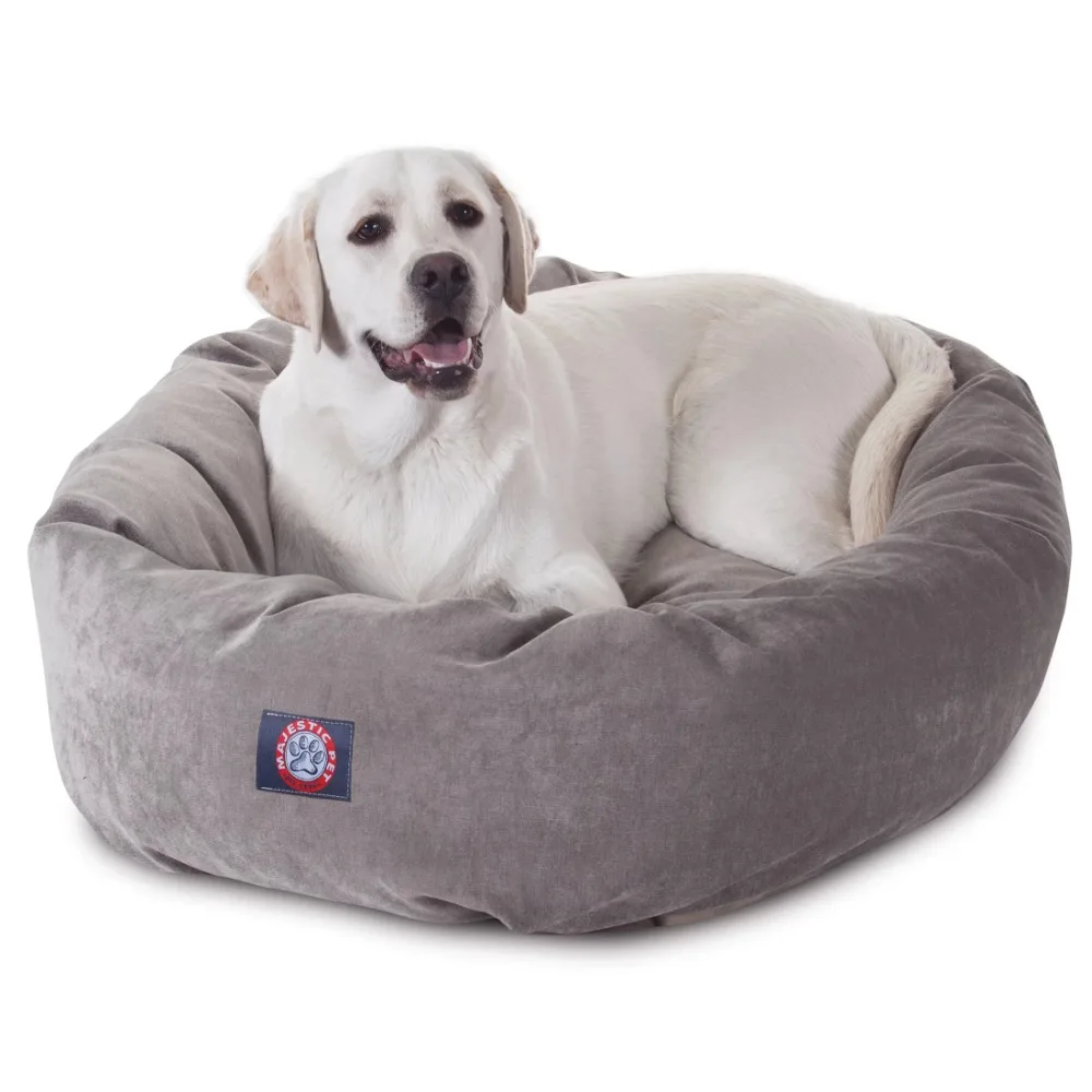 

Villa Velvet Bagel Pet Bed For Dogs, Vintage, Large