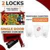 Gumball and Candy Machine with Stand - Red Triple Vending   Interchangeable Canister 3