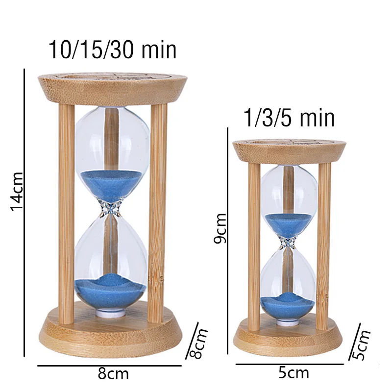 1-30 Minutes Newest Wooden Fluorescence Hourglass Desktop Decoration Sand Clock Creative Timer Sandglass Office Accessories Gift 6