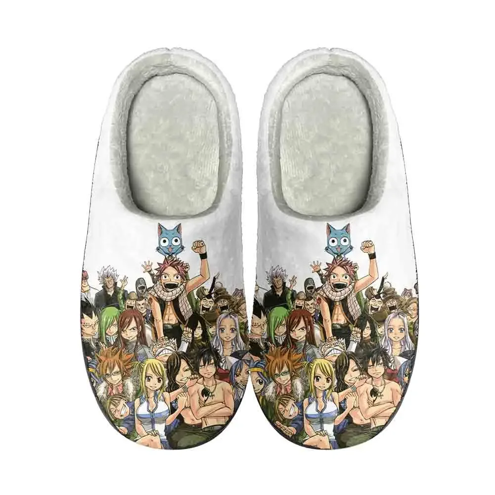 Anime Fairy Tail Funny Home Cotton Custom Slippers High Quality Mens Womens Plush Fashion Casual Keep Warm Shoes Thermal Slipper