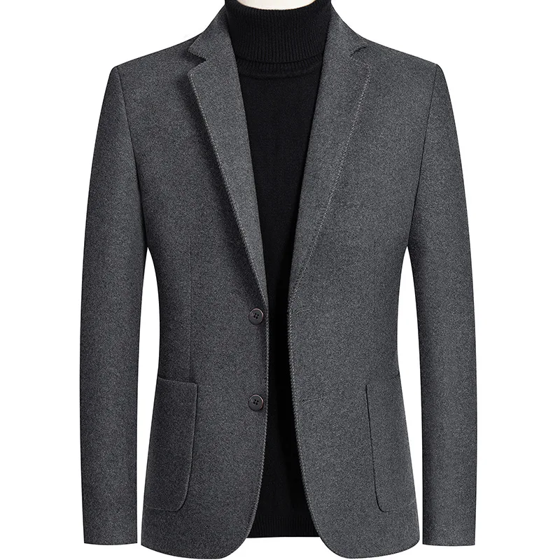 Men Cashmere Blazers Suits Jackets Business Casual Suit Wool Coats High Quality Male Slim Fit Blazers Jackets Coats