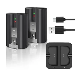 High-Capacity 6040mAh Li-ion Rechargeable Battery (2 batteries charger)