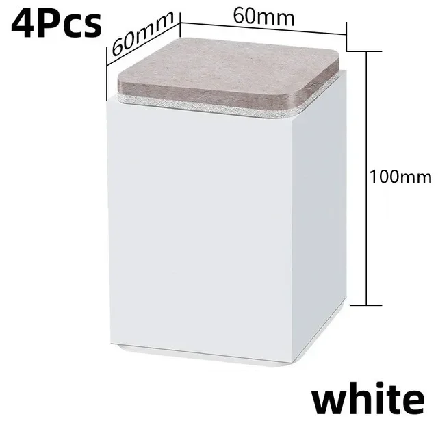 4-Piece Furniture Leg Pads Set - Sofa & Table Height Boosters, Cushioned Non-Slip Raising Mats