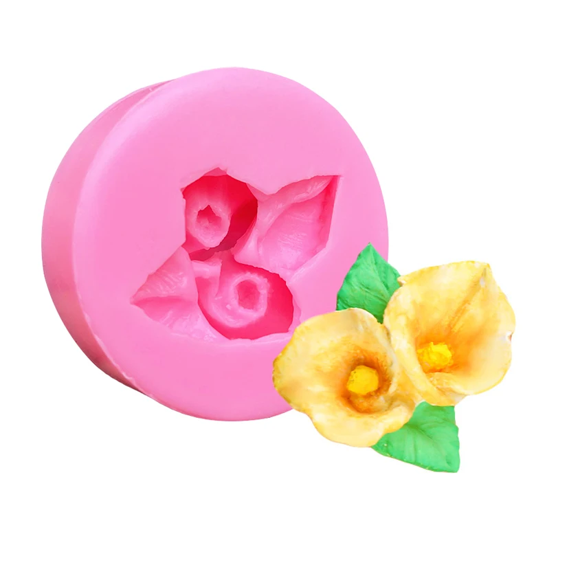 3D gül çiçek el yapımı sabun sugarcraft jöle şeker silikon kalıp fondan kek deko