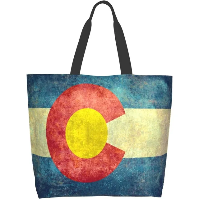 Colorado Flag Canvas Tote Bag: A Stylish and Versatile Shopping Companion