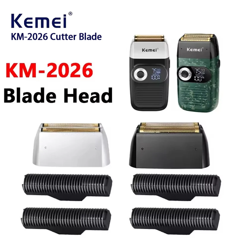 Kemei 2026 ensemble de feuilles de rechange professionnelles et de lames de coupe adapté au rasoir