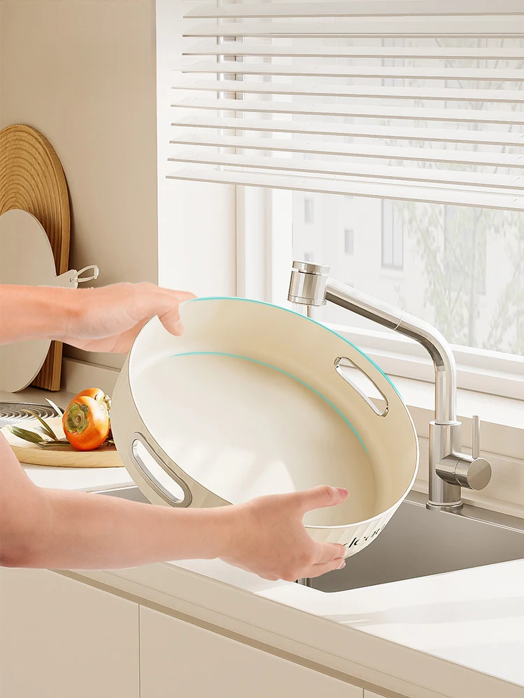 1pcs，Creamy White Rotatable Round  Tray Countertop Multi Purpose organizer Tray Rotating shelf 5